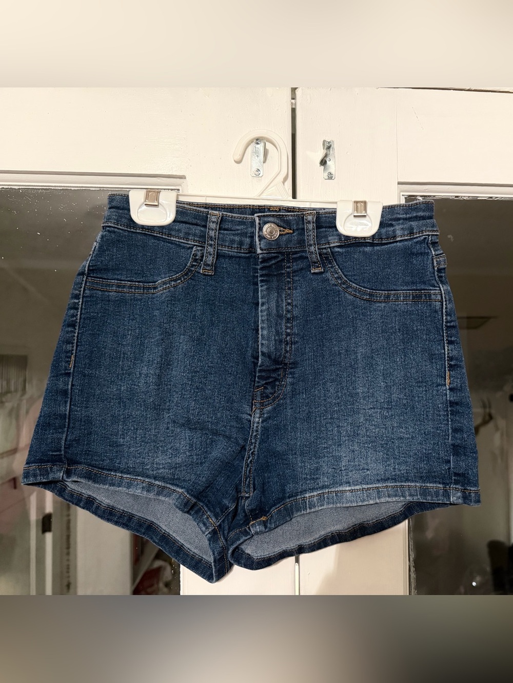 wild fable Dark Blue High-Rise Denim Shorts